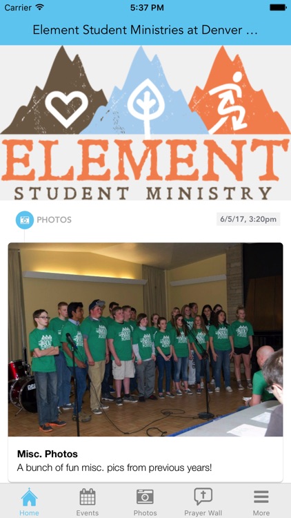 Element Student Ministries App