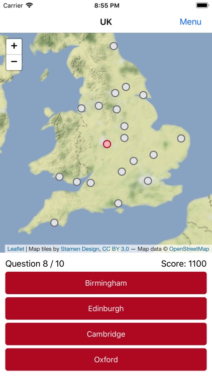 Map Challenge: Towns & Cities