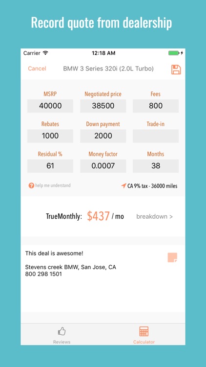 WishLease - car lease calculator and beyond