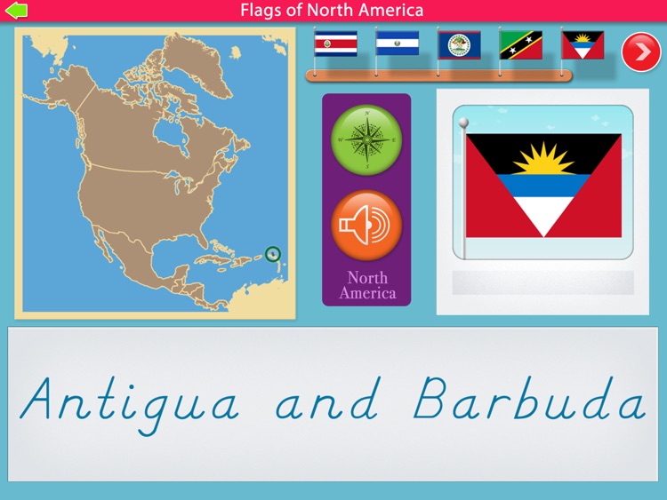 Flags of North America - Montessori Geography screenshot-3