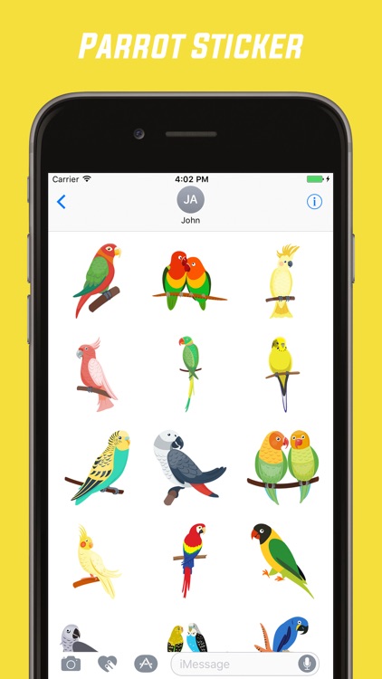 Parrot Stickers For iMessage