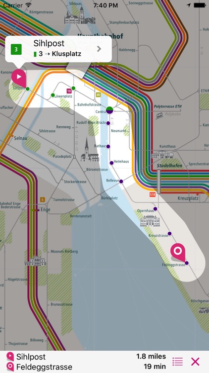 Zurich Rail Map