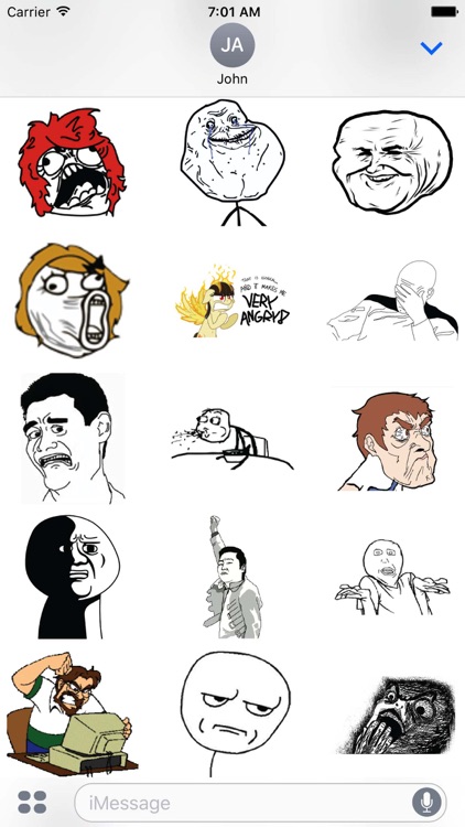 Rage Comic Memes Sticker Pack