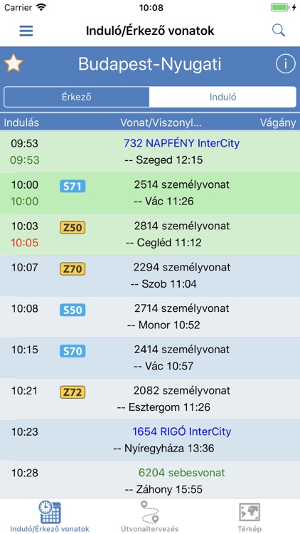 Vonatinfó screenshot-3