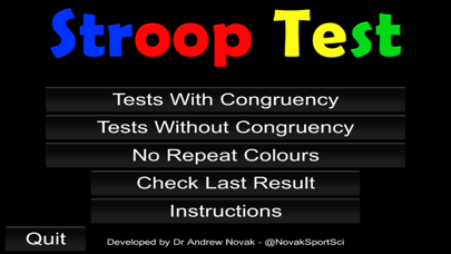 Stroop Test for Research and Teaching screenshot 1
