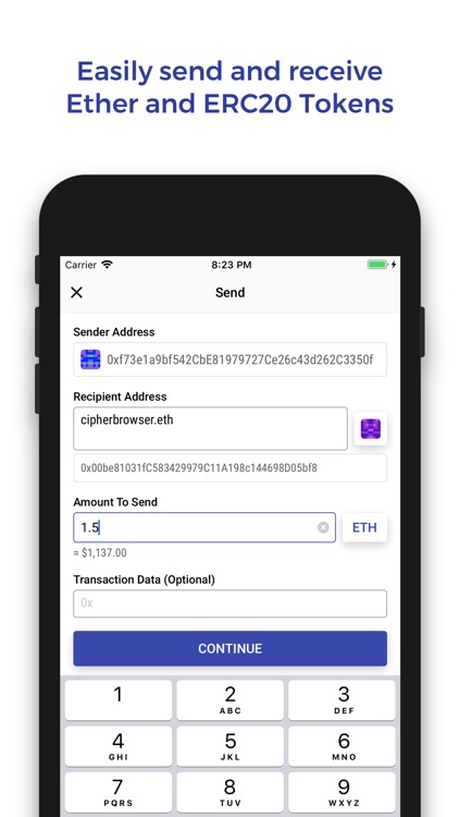 Cipher Browser - Ethereum