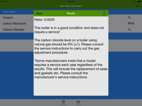 Gas Ratio Calculator screenshot 2
