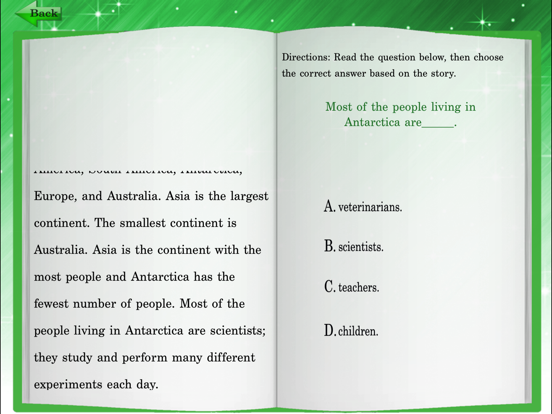 Kids Reading Comprehension Level 2 Passages For iPad screenshot