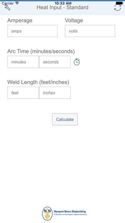 HII-NNS Weld Heat Calculator