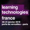 Learning Technologies France 2019, les 30 et 31 janvier 2019 , Porte de Versailles, Paris est l‘évènement #1 du Digital Learning en France et accueille des professionnels du e-learning, de la formation, des ressources humaines et de la gestion des talents du monde entier