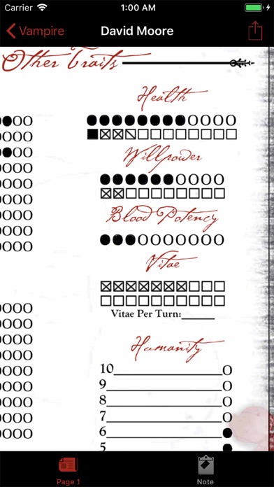 nwod vampire combat sheet