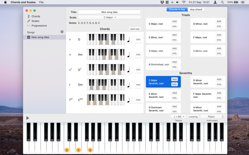 Piano Chords and Scales screenshot 3
