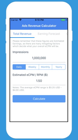 Ads Revenue Calculator