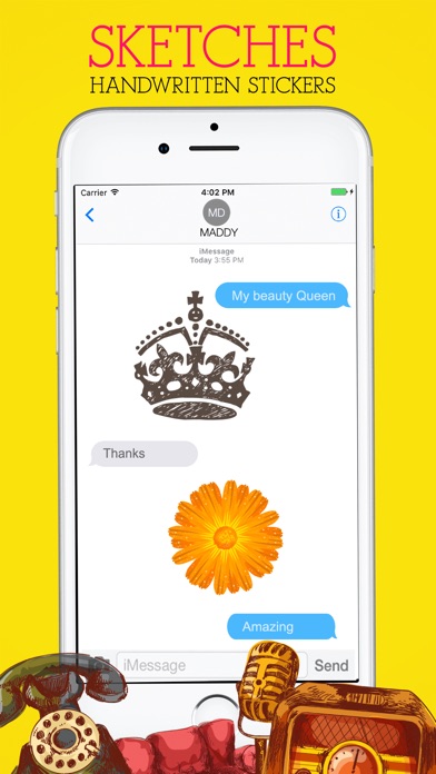 Sketch Hand written Stickers screenshot 4