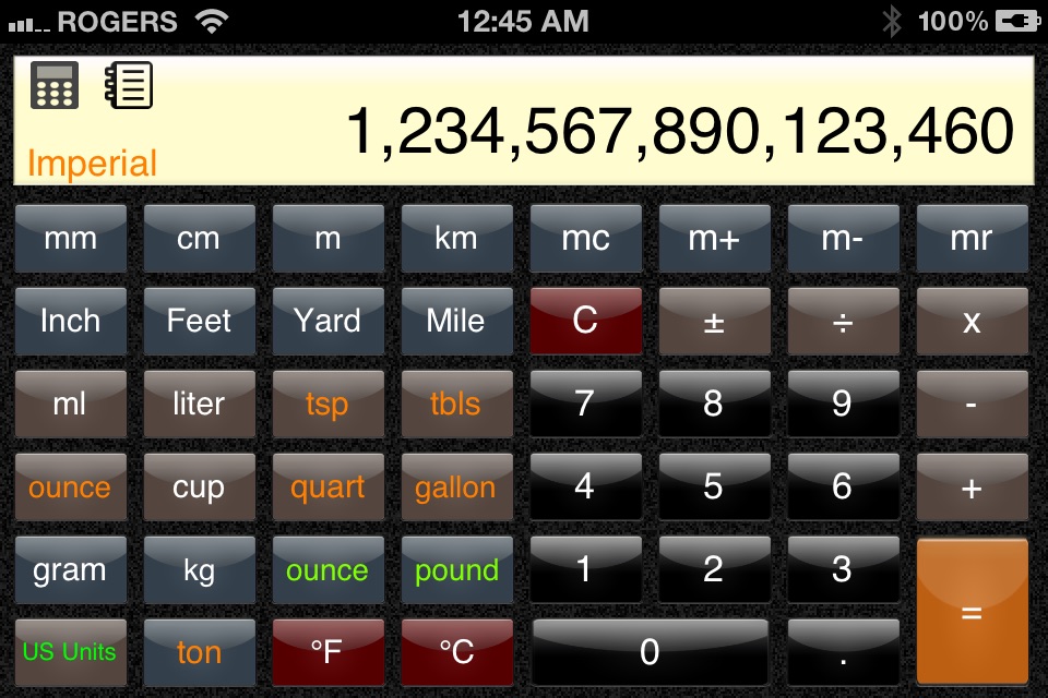 Calculator XL - Standard Scientific Unit Converter screenshot 4
