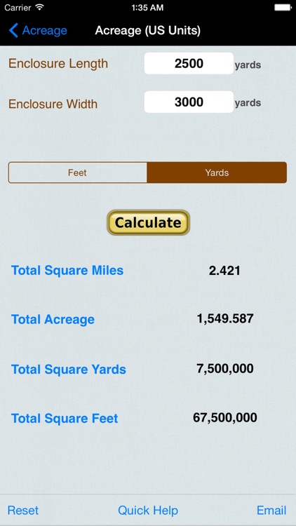 Acre & Area & Acreage