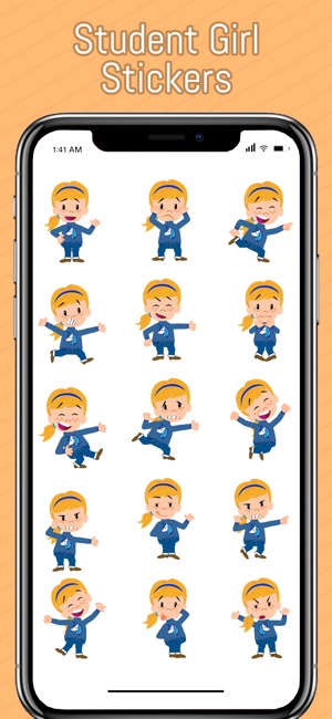 School Girl Emoji(圖3)-速報App