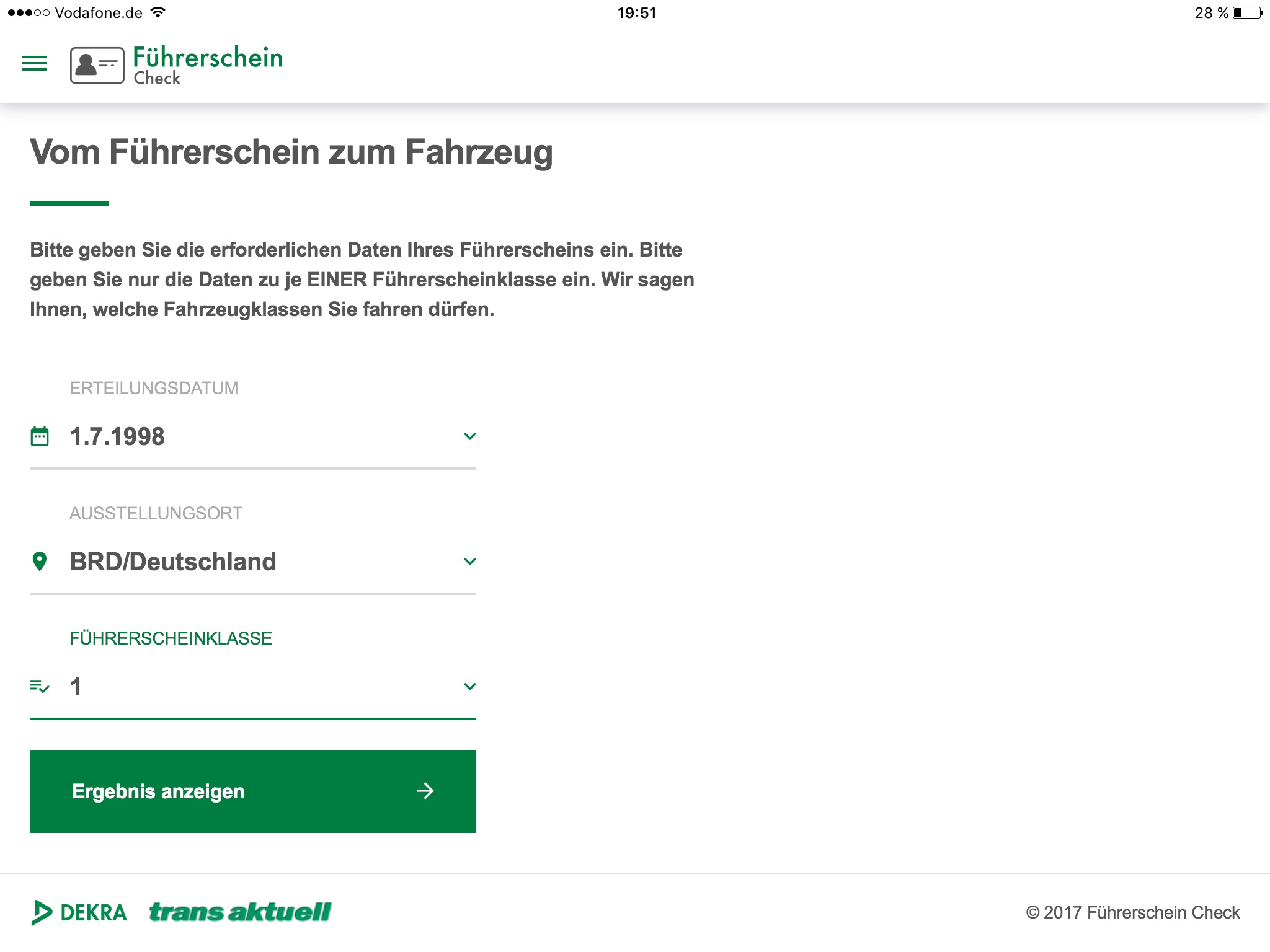 Führerschein Check screenshot 3