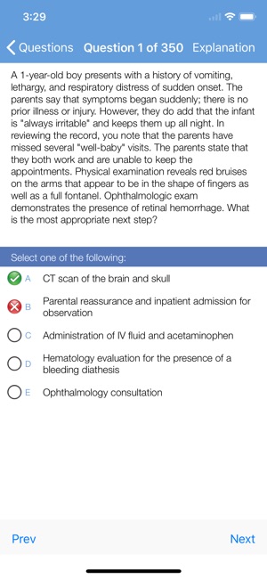 Pediatrics Practice Exam v1(圖3)-速報App