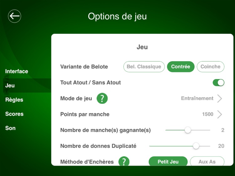 French Belote SHUA for iPad screenshot-4