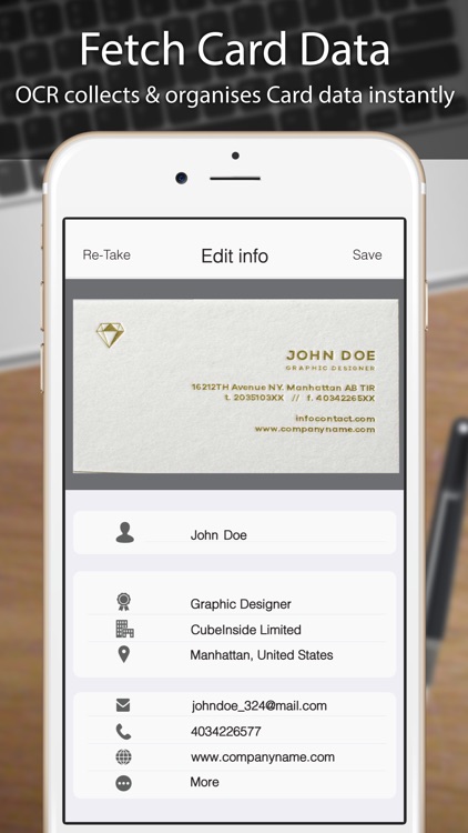 Business Card Scanner, Reader