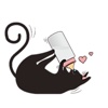 Chubby Black Cat Emoji Stickers
