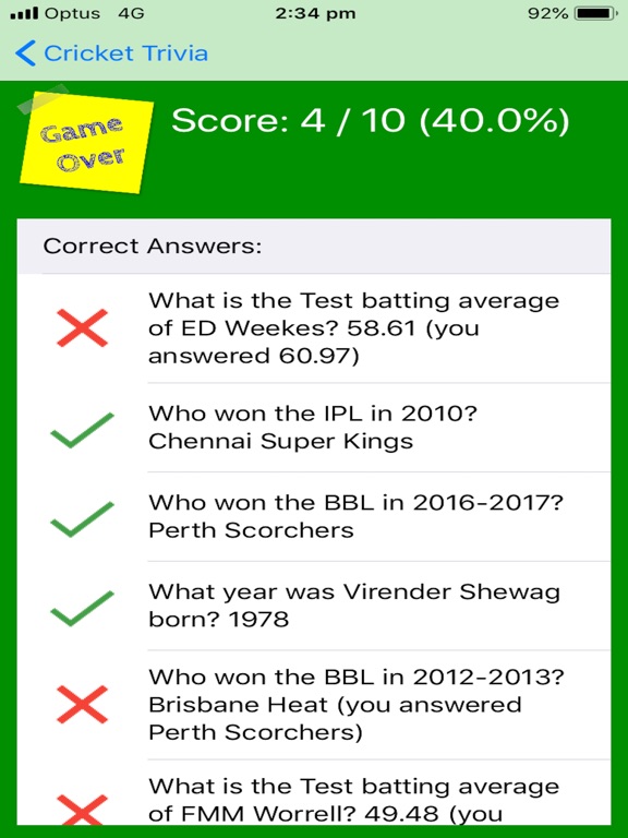 Cricket Trivia Quiz Game Apps 148Apps