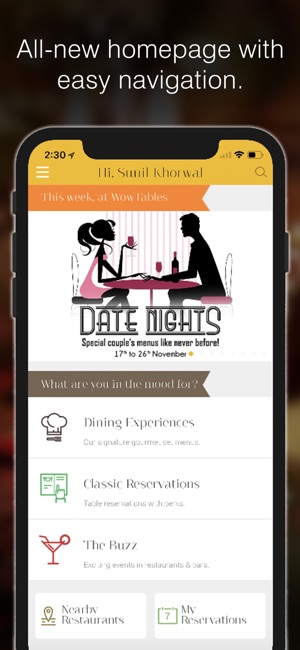 WowTables: Gourmet Restaurants