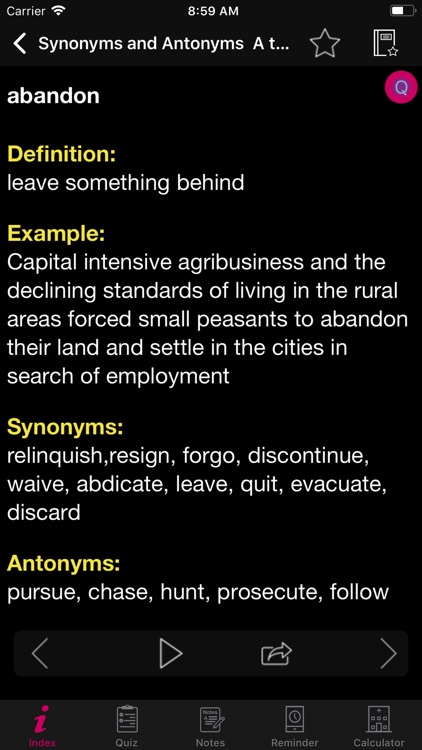 Antonym Synonyms DictionaryPro