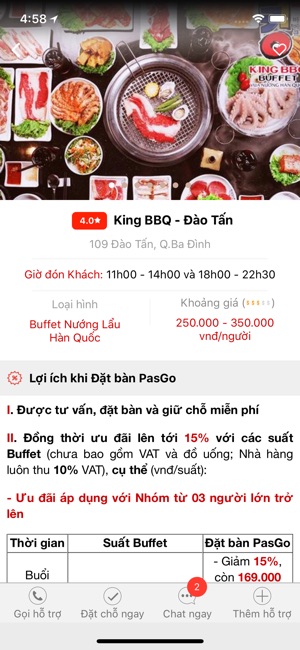 PasGo Đặt bàn nhà hàng ưu đãi(圖4)-速報App