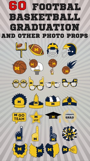 Michigan Wolverines Pro Photo Booth Stickers(圖3)-速報App