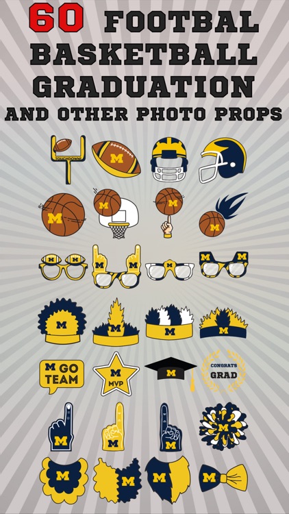 Michigan Wolverines Pro Photo Booth Stickers