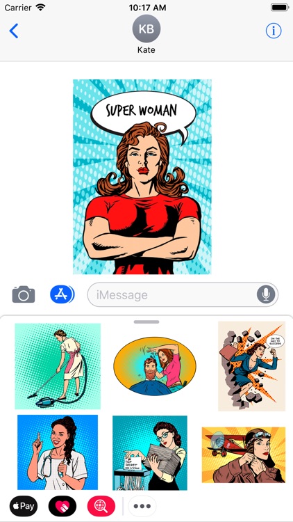 Awesome woman emoji & stickers