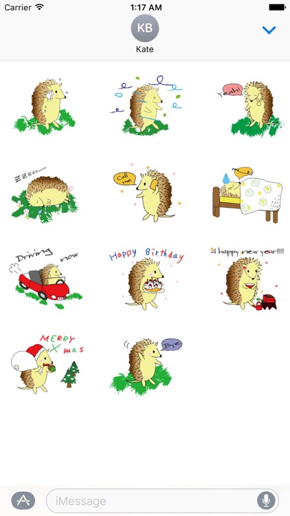 Happy Life Of Hedgehog Sticker