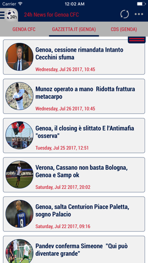 24h News for Genoa CFC(圖1)-速報App