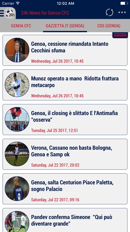 24h News for Genoa CFC