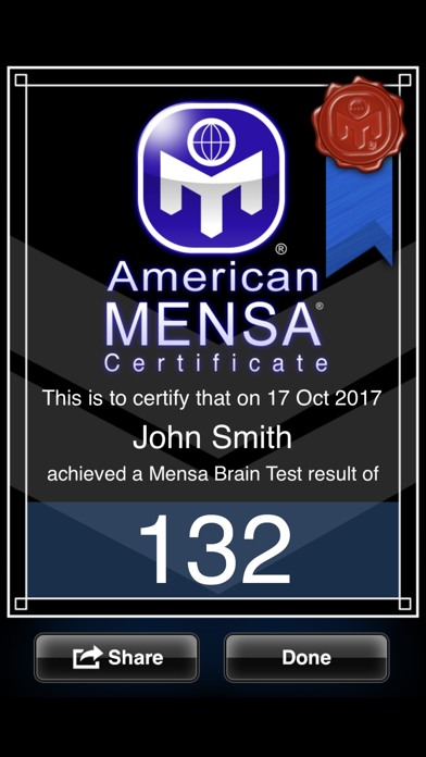 American Mensa Brain Test review screenshots
