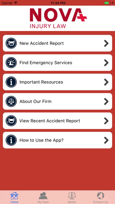 NOVA Injury Help App screenshot 2