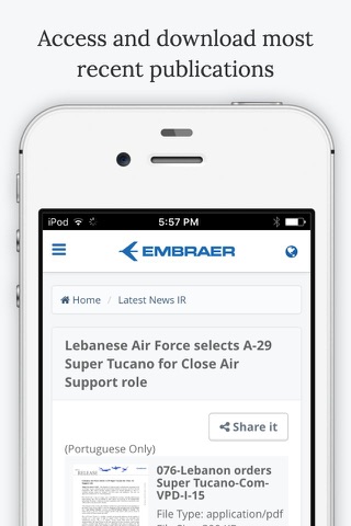 IR Embraer screenshot 3