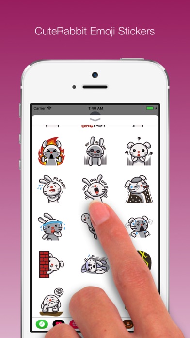 Cute Rabbit Emoji screenshot 3