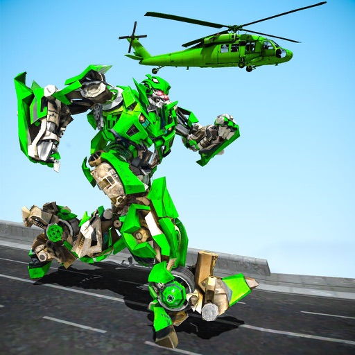 Helicopter War Robot Icon
