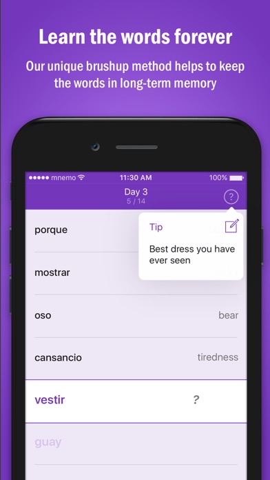 Learn Spanish with Mnemo screenshot 3