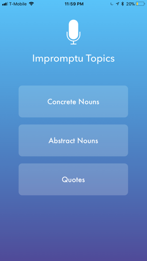 Impromptu Topic Generator