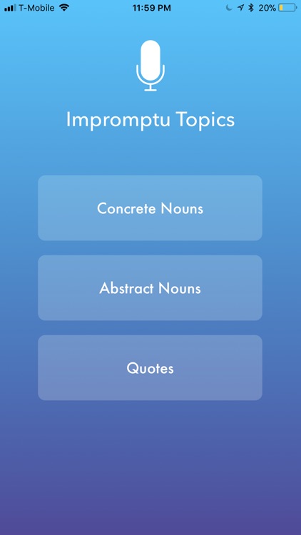 Impromptu Topic Generator