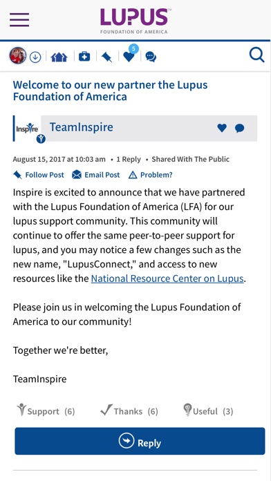 LupusConnect Inspire Community screenshot 2