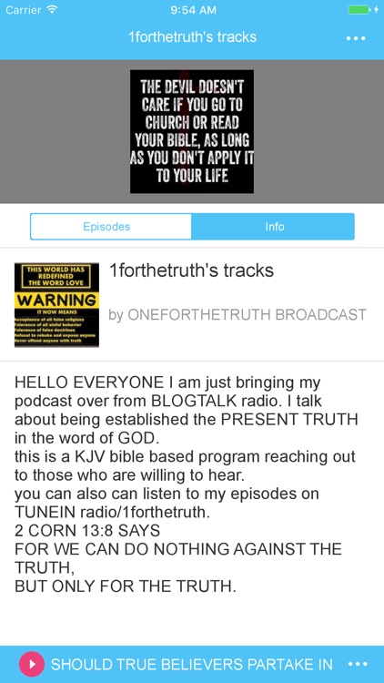 ONEFORTHETRUTH BROADCAST