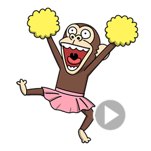 Funny Monkey Animated Stickers icon