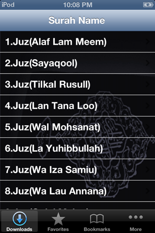 Holy Quran Juz MP3 - náhled