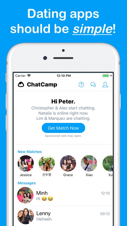 ChatCamp - Simple dating app. screenshot-0