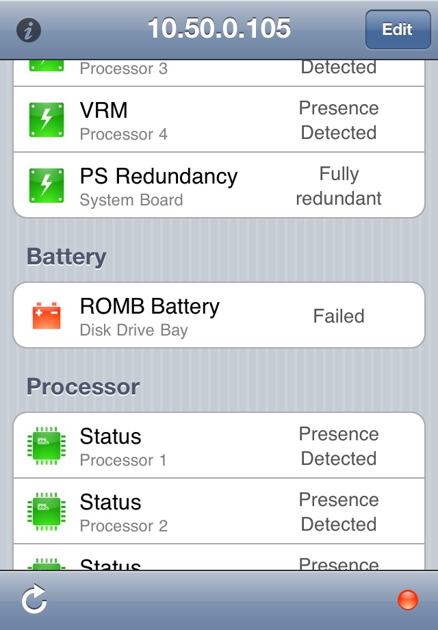 IPMI light screenshot 2